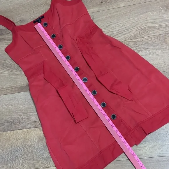 Banana Republic Cotton red midi Dress women's size 6 - Picture 10 of 11